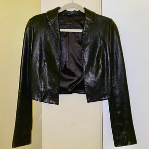 Rachel Zoe ‘Bobby’ Cropped Bolero Leather Jacket